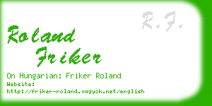 roland friker business card